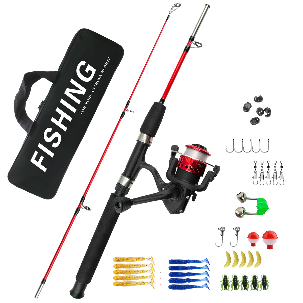 2 Sections Ice Fishing Rod Com - Ice Fishing Reel review and price