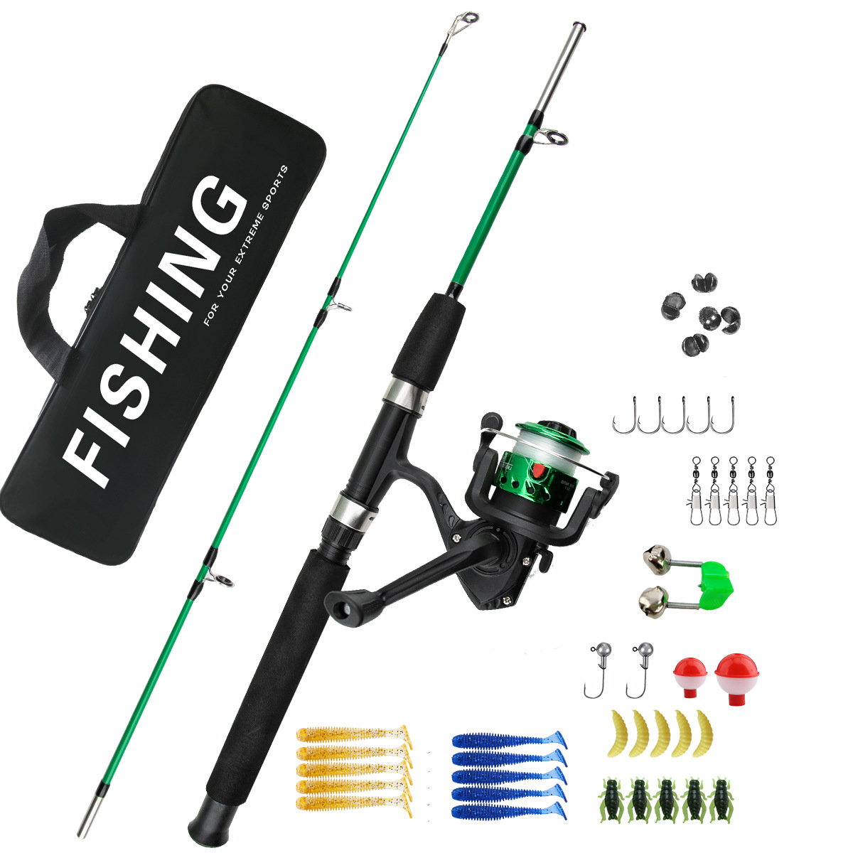 2 Sections Ice Fishing Rod Com - Ice Fishing Reel review and price