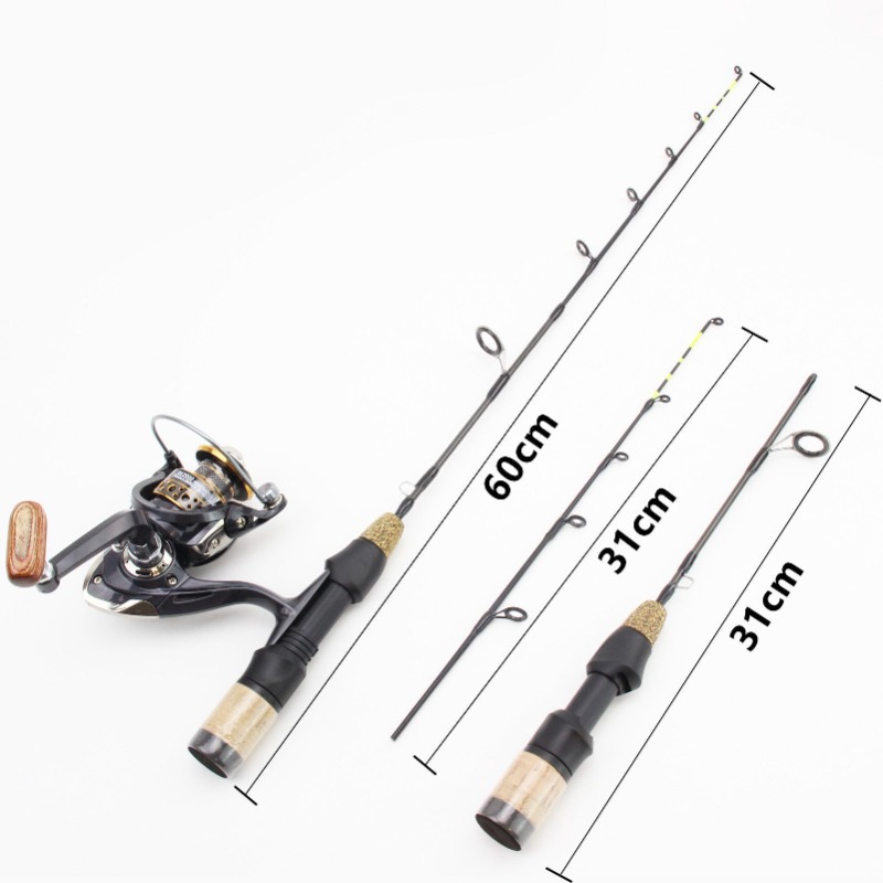 60cm 2 Tips Rod Reel Combos Wi - Ice Fishing Reel review and price