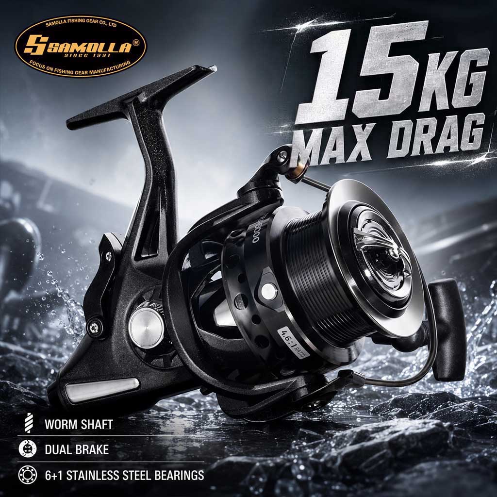 SAMOLLA Dual Brake Spinning Re - Reel Drag Knob review and price
