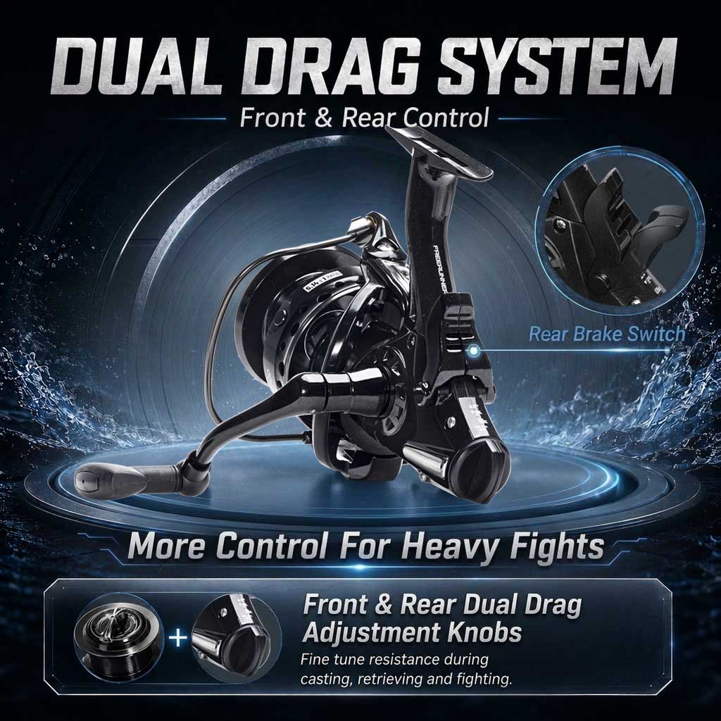 SAMOLLA Dual Brake Spinning Re - Reel Drag Knob review and price