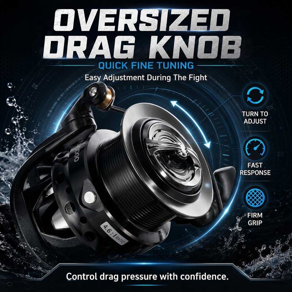 SAMOLLA Dual Brake Spinning Re - Reel Drag Knob review and price